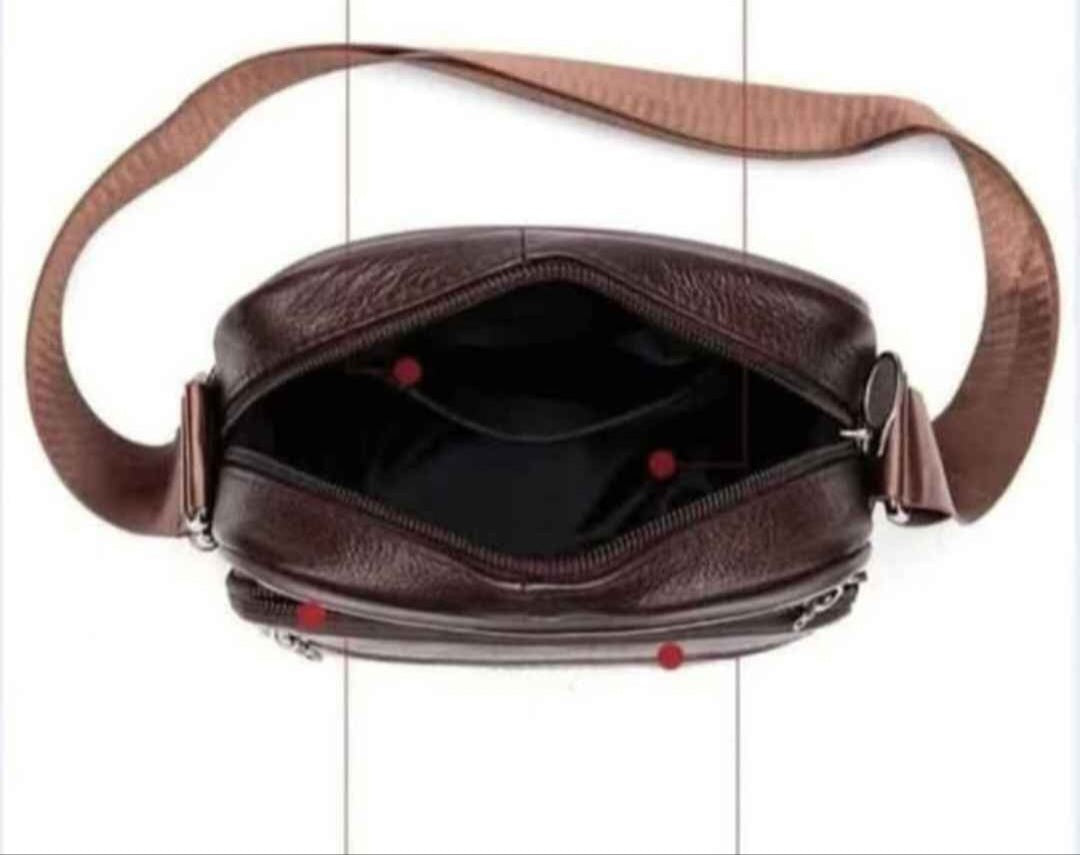 Leather Men's Square Bag