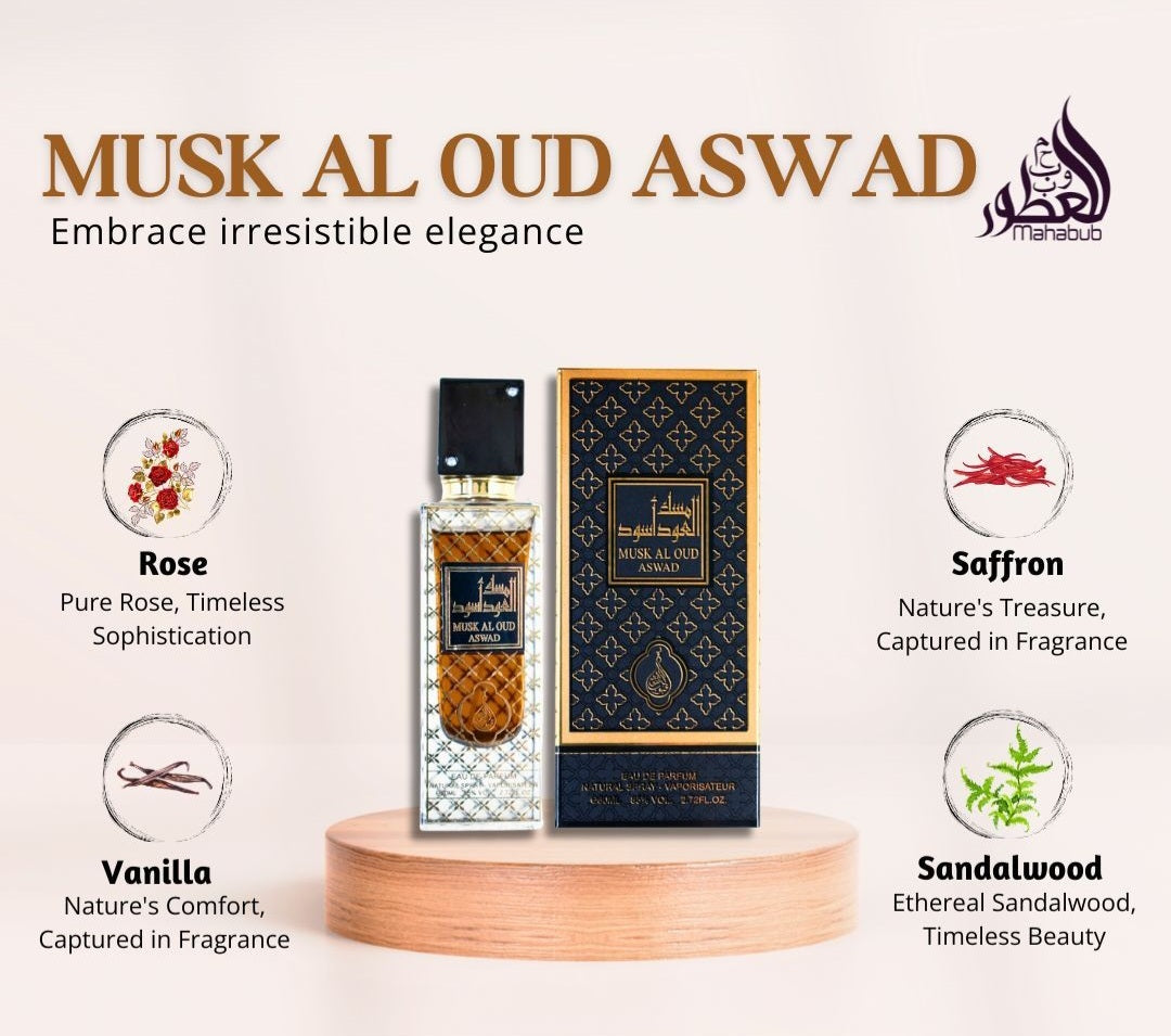MUSK AL OUD ASWAD 100ml EDP for Unisex By mahabub perfumes