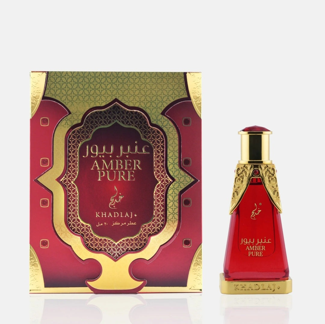 AMBER PURE 20ML Oils perfumes EDP Unisex By Khadlaj