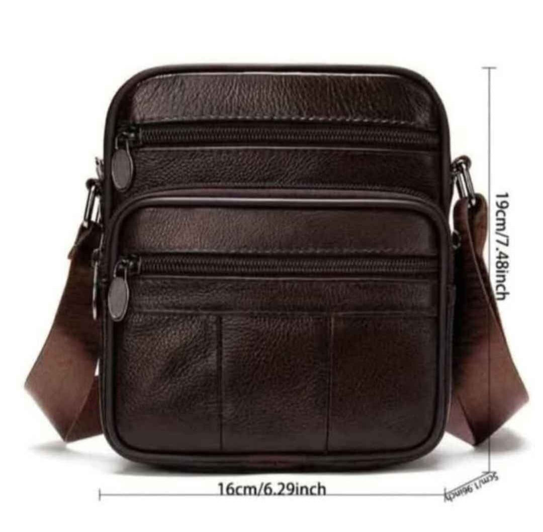 Leather Men's Square Bag