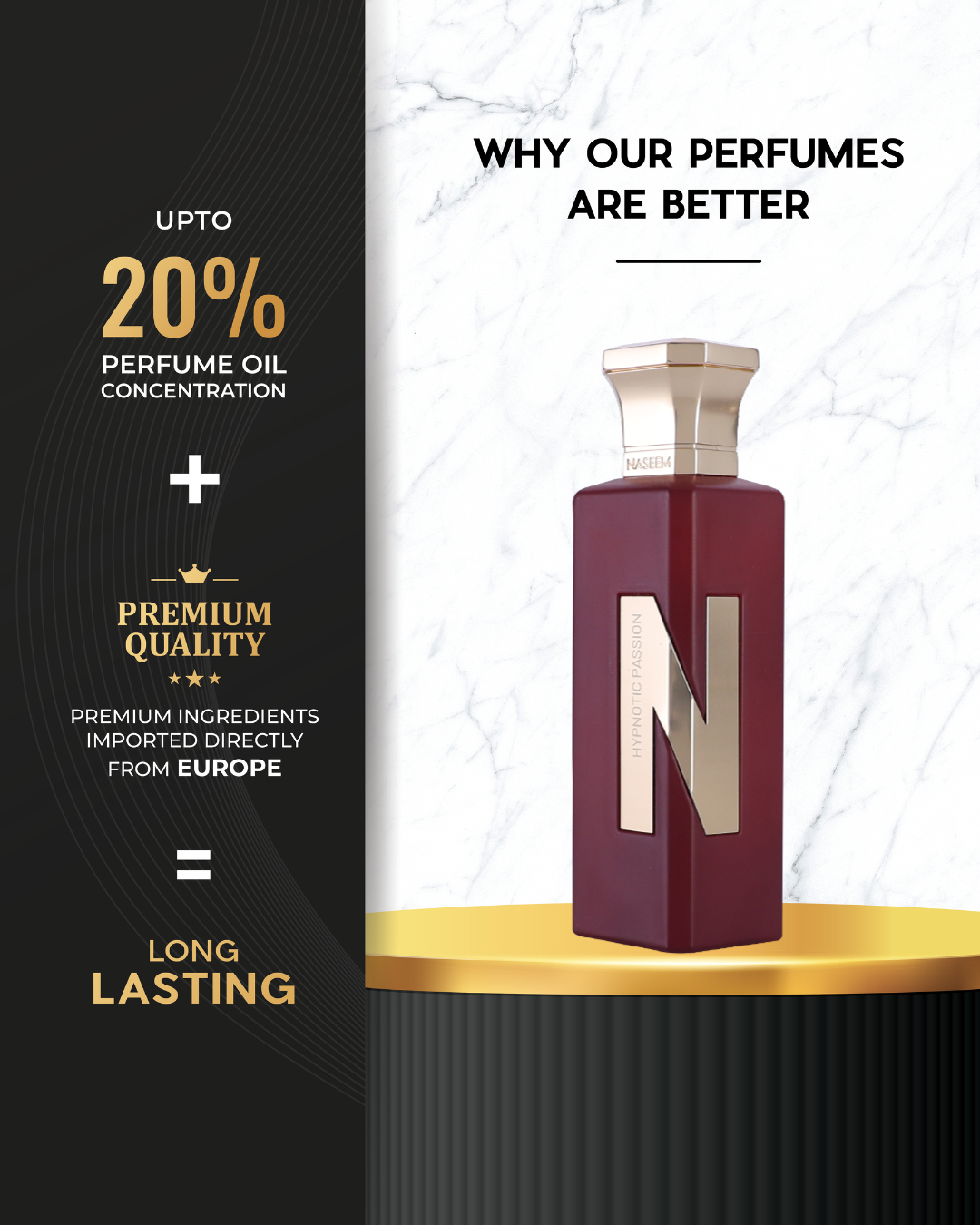 HYPNOTIC PASSION Aqua parfum 75ml EDP Unisex By NASEEM
