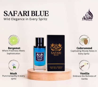 SAFARI BLUE 90ml EDP for Unisex By mahabub