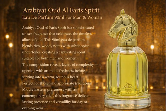 OUD AL FARIS SPIRIT 90ml EDP Unisex By Arabiyat Myperfumes