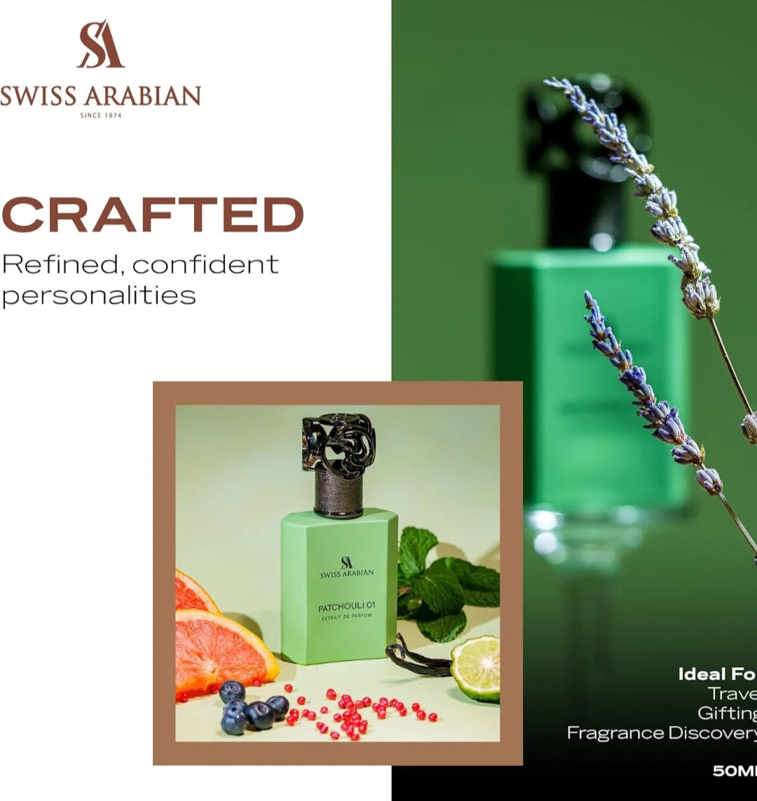 PATCHOULI 01 Extrait 50 for Unisex By Swiss Arabian