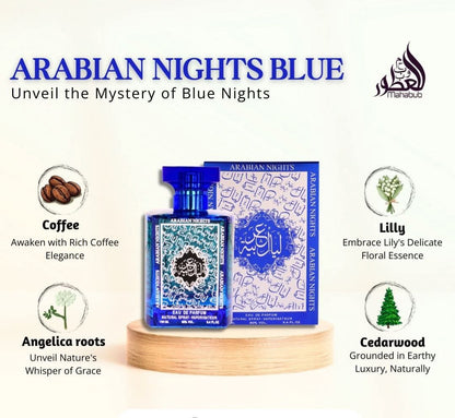 Arabian Nights Blue 100ml EDP for Unisex By mahabub perfumes