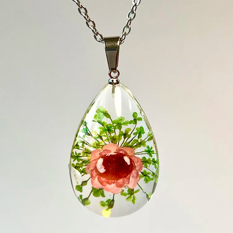 Flower Necklace Resin Jewelry For Women