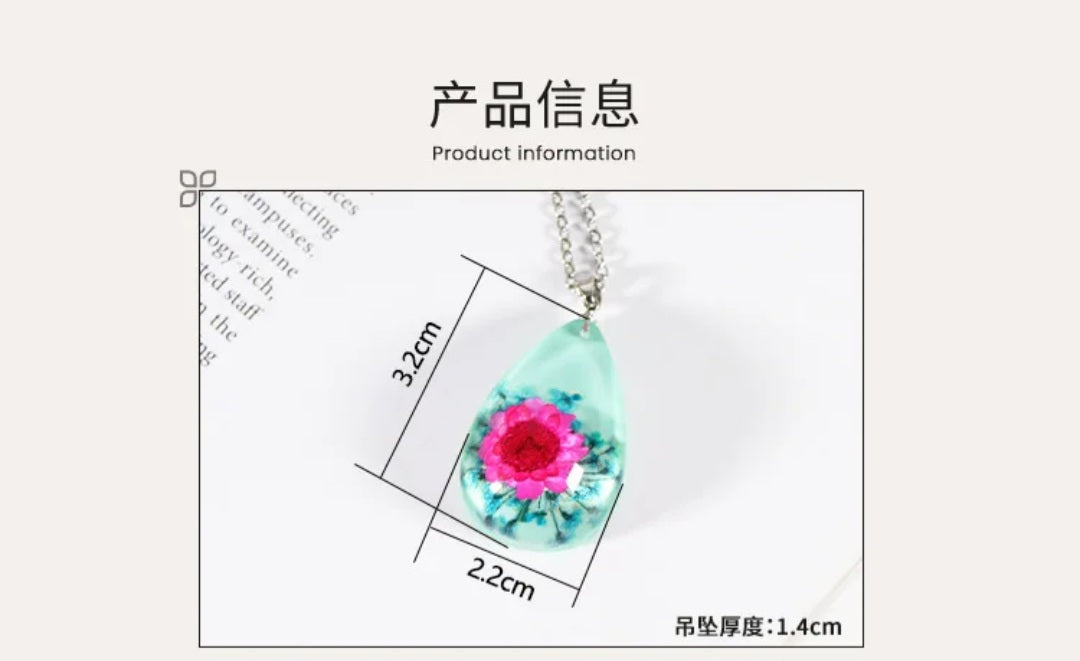 Flower Necklace Resin Jewelry For Women