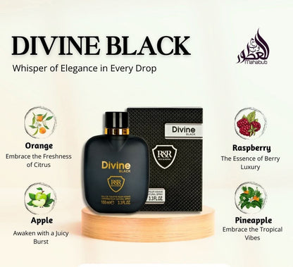 DIVINE BLACK 100ml EDP Unisex By Mahabub perfumes