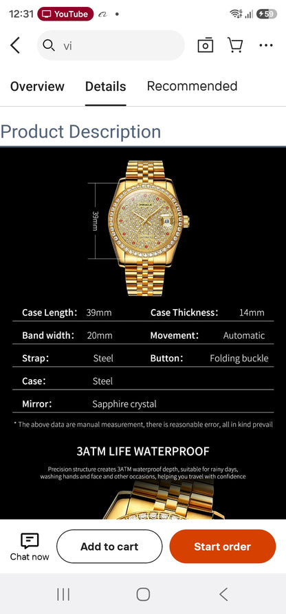 Men's Automatic Mechanical Watch