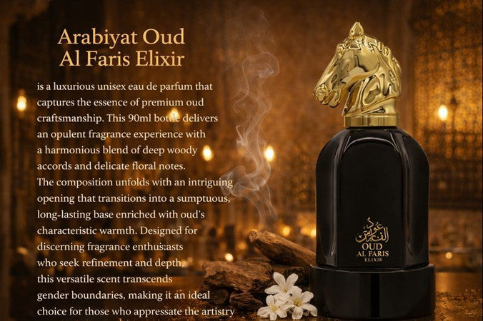 Oud Al Faris Elixir 90ml EDP Unisex By Arabiyat Myperfumes