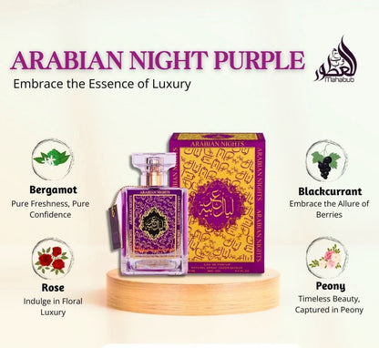 ARABIAN NIGHTS PURPLE 100ml EDP for Unisex By mahabub perfumes