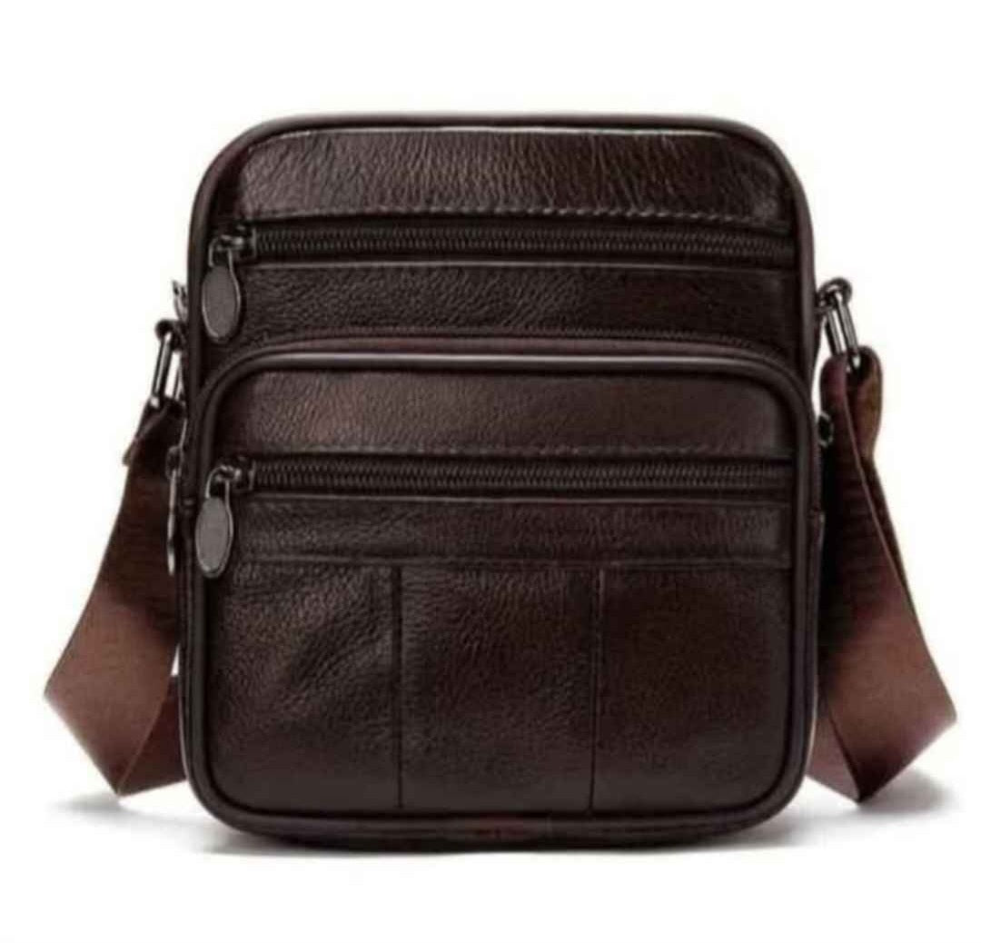 Leather Men's Square Bag