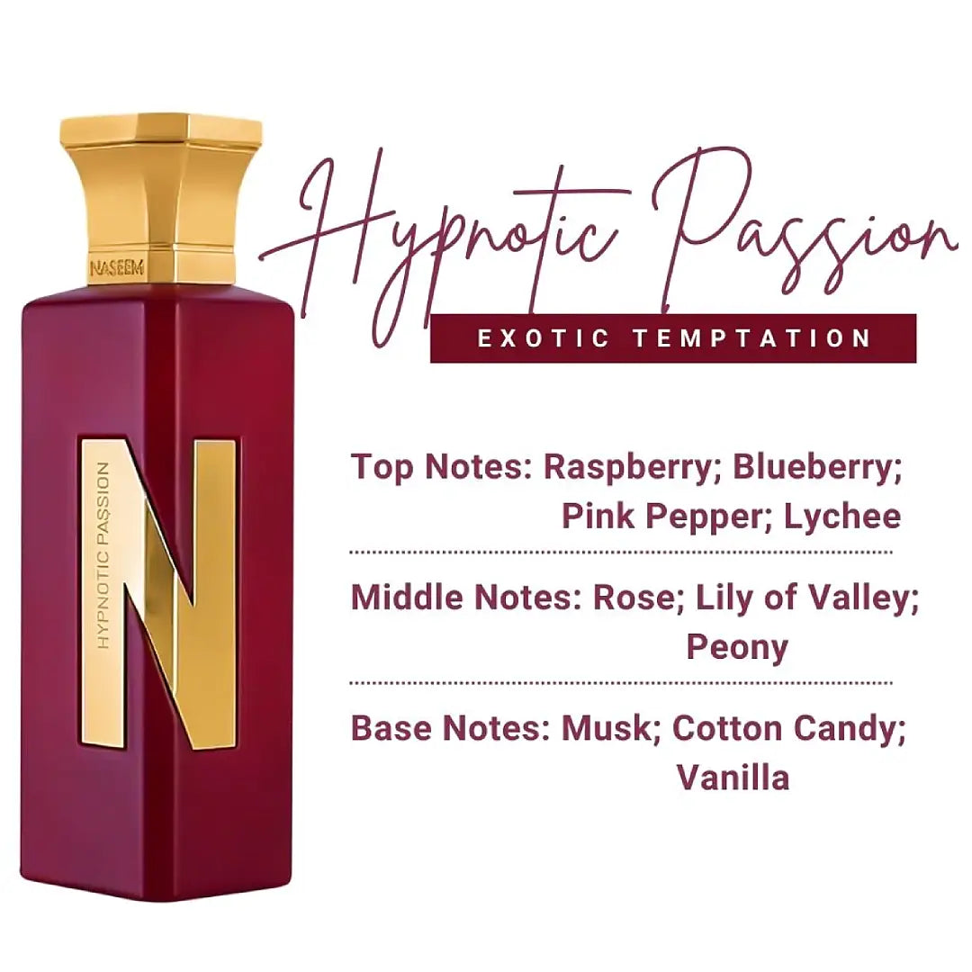 HYPNOTIC PASSION Aqua parfum 75ml EDP Unisex By NASEEM