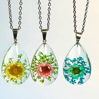 Flower Necklace Resin Jewelry For Women
