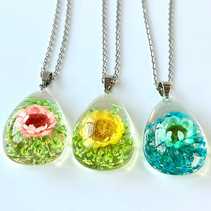 Flower Necklace Resin Jewelry For Women
