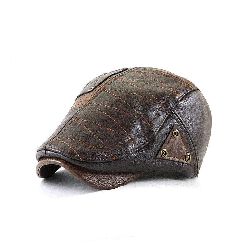 Faux leather Flat Cap's