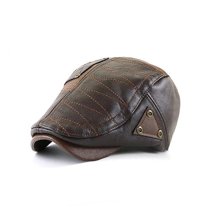 Faux leather Flat Cap's