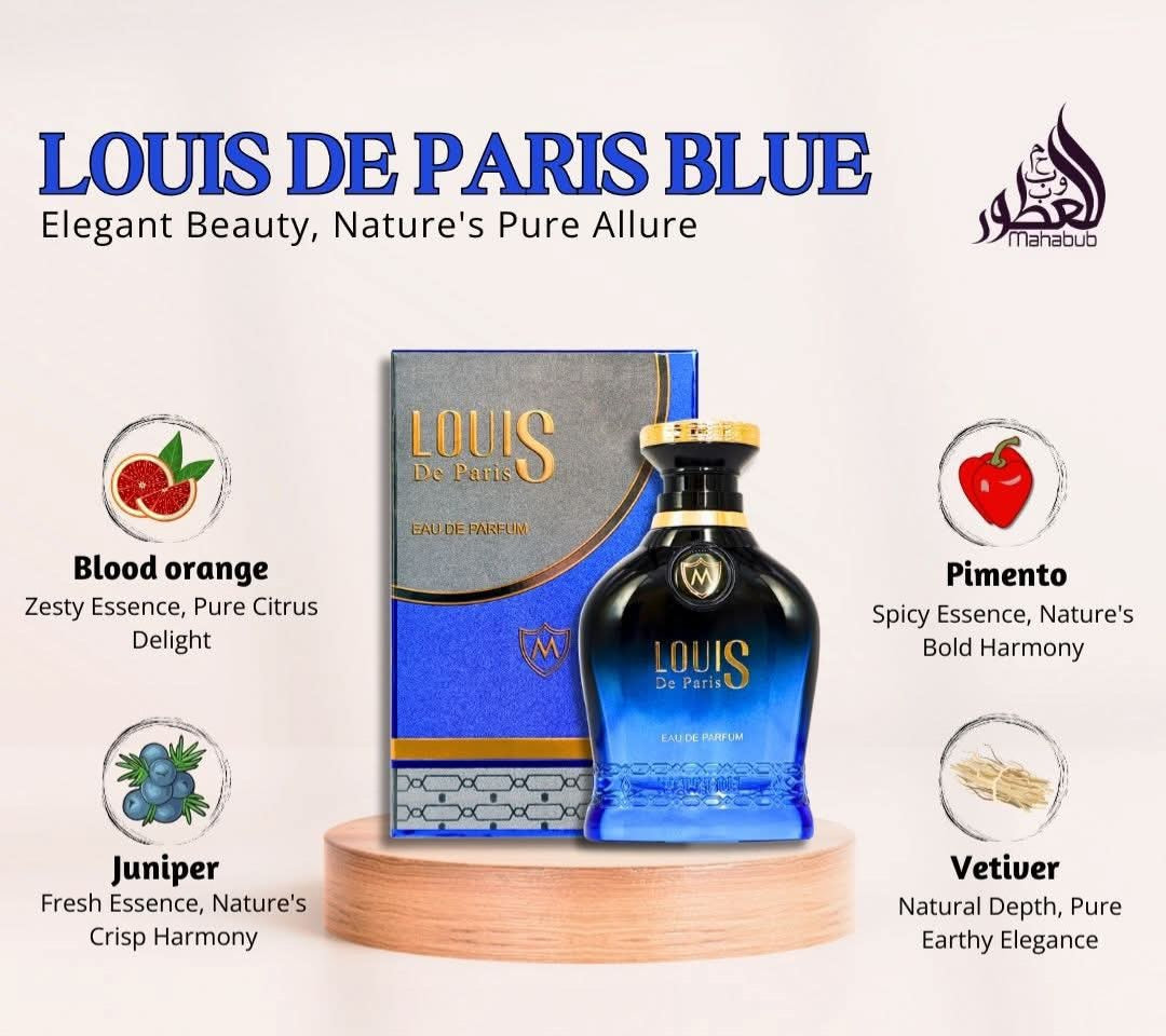 LOUIS DE PARIS BLUE 100ml For Unisex By mahabub perfumes