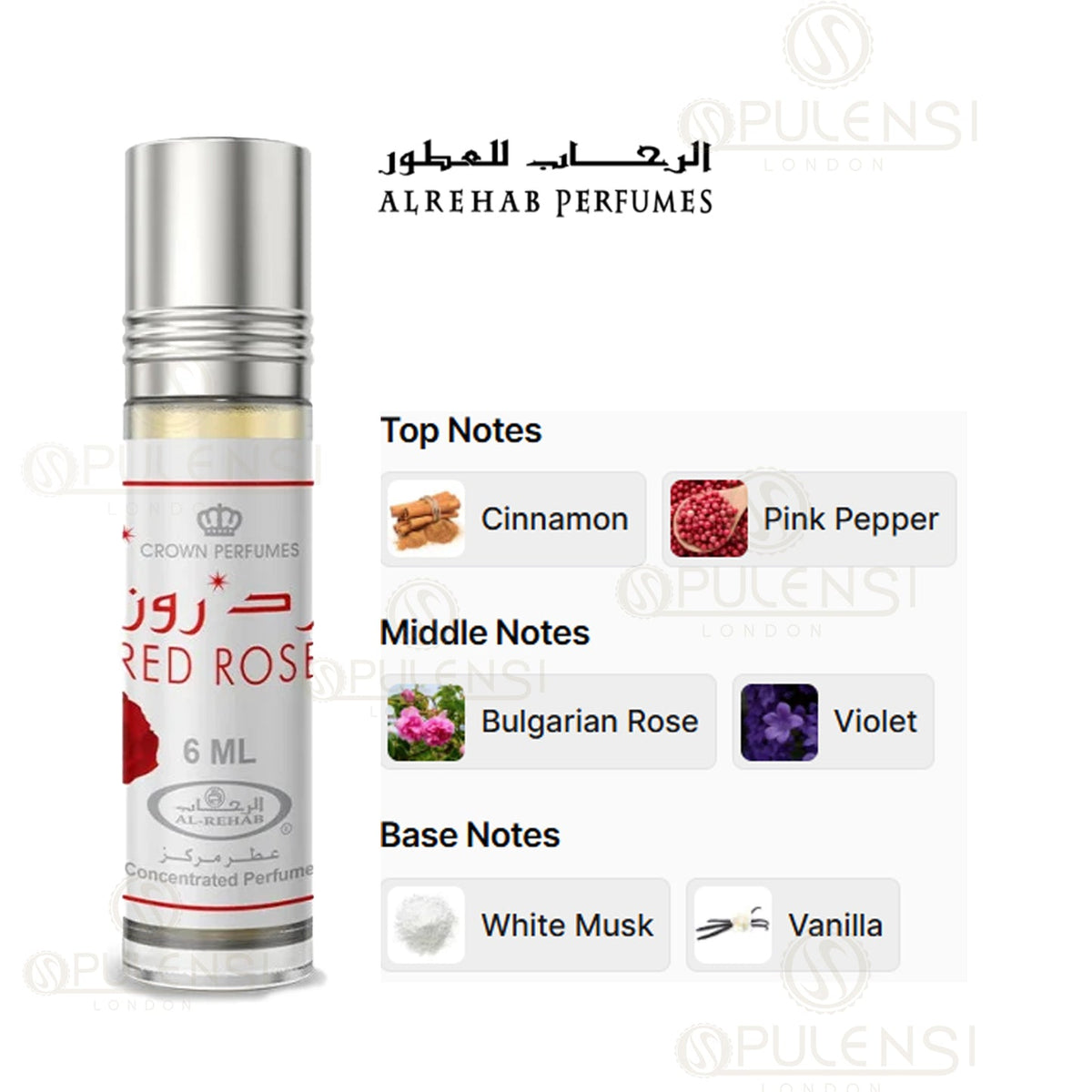 Red Rose perfume Oil EDP 6ml 6pcs One Box